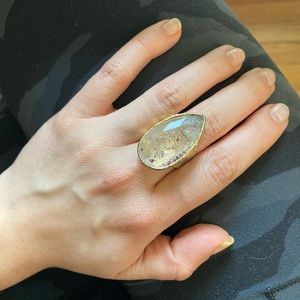 Gorgeous Love Tatum Electro Form 24k gold plate ring.